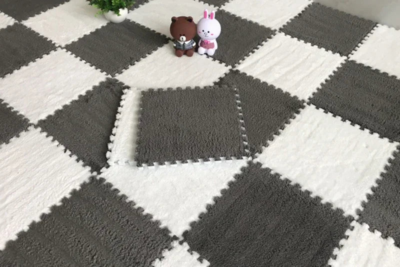 30*30CM Soft Plush Children Kids Rug