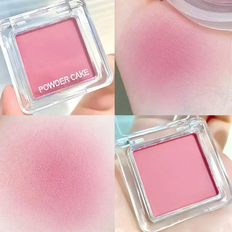 Face Blusher Matte Natural Cheek Tint Brighten Face Waterproof Face Contouring Cosmetics Blush Powder Soft Female Makeup 1pcs