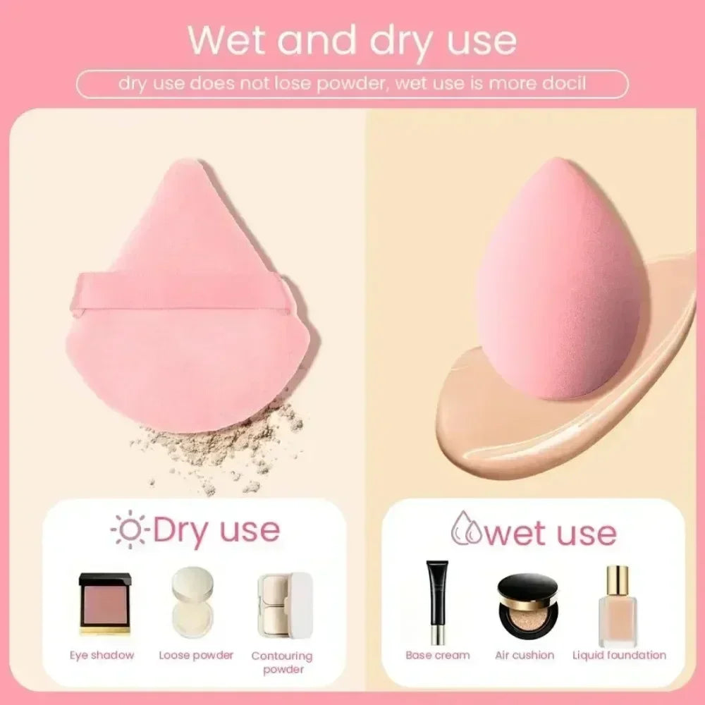 12/14Pcs Makeup Sponge Blender Beauty Egg Foundation Sponges with Storage Bottle Powder Puffs Cosmetic Puff Make Up Accessories