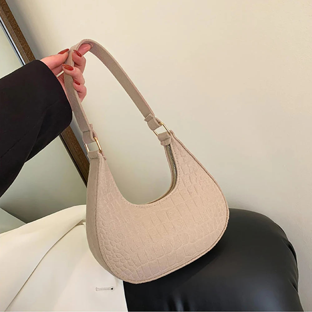 Fashion Felt Cloth Pattern Shoulder Bags