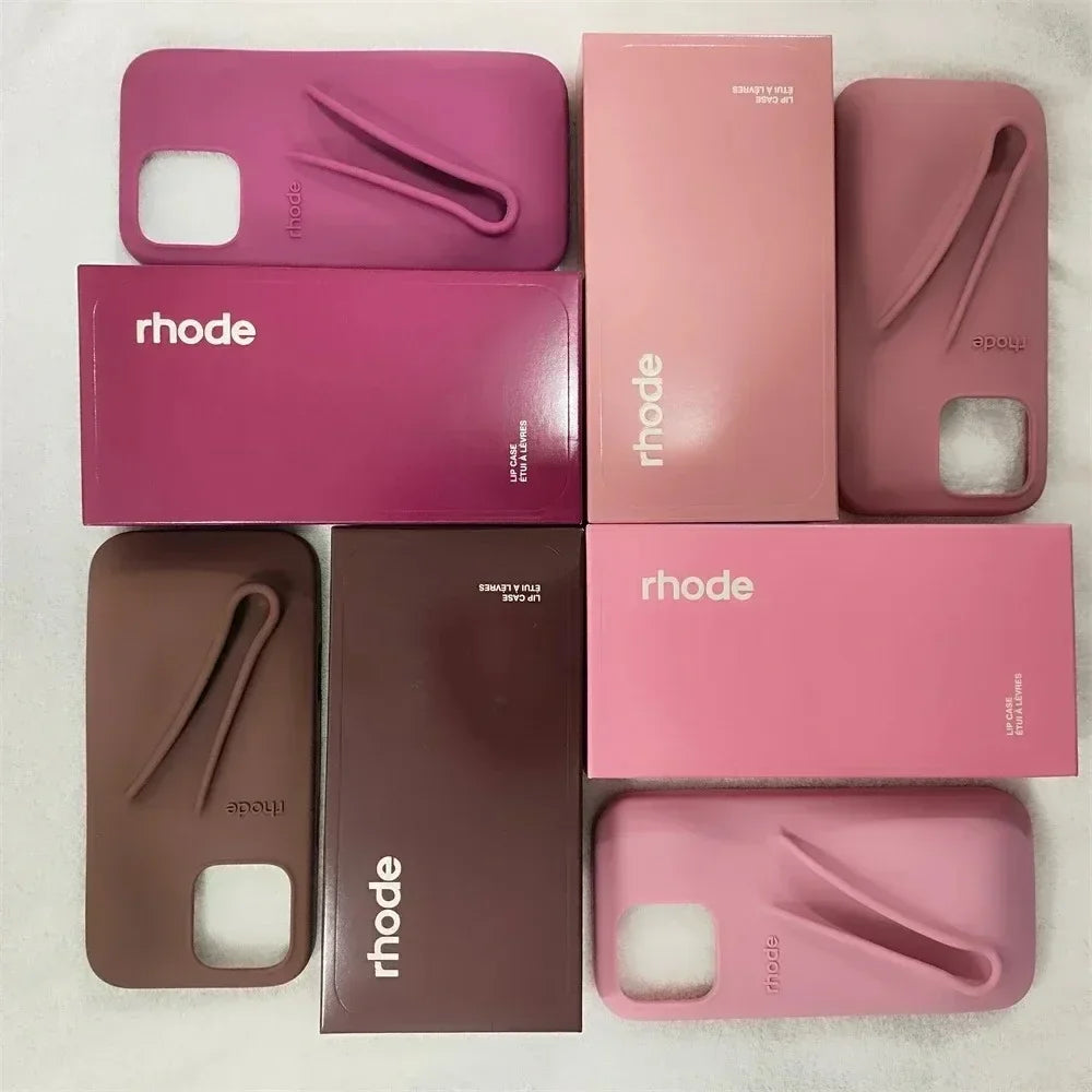 Rhode Case for iPhone 15 16 Pro Max 14 Plus 13 12 11 ProMax lipstick Soft Silicone Portable lipstick Holder Insert Hot Cover Cov