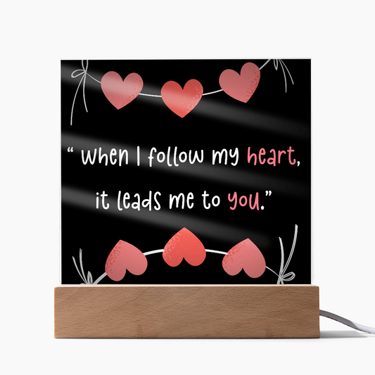 All Heart Acrylic Square Plaque