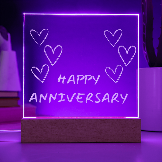 Happy Anniversary Special Engraved Acrylic Square Plaque